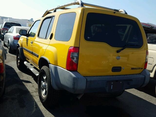 5N1ED28T8YC553876 - 2000 NISSAN XTERRA YELLOW photo 3