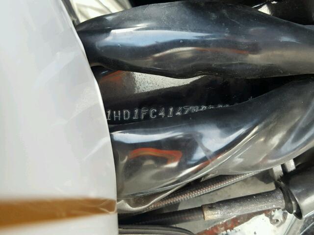 1HD1FC4147Y606211 - 2007 HARLEY-DAVIDSON FLHTCUI WHITE photo 10