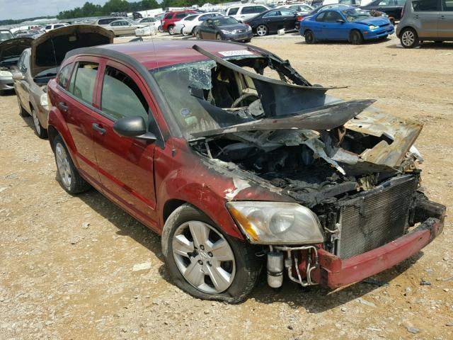 1B3HB48B67D162505 - 2007 DODGE CALIBER SX BURGUNDY photo 1