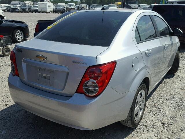 1G1JA5SH7F4141773 - 2015 CHEVROLET SONIC LS SILVER photo 4