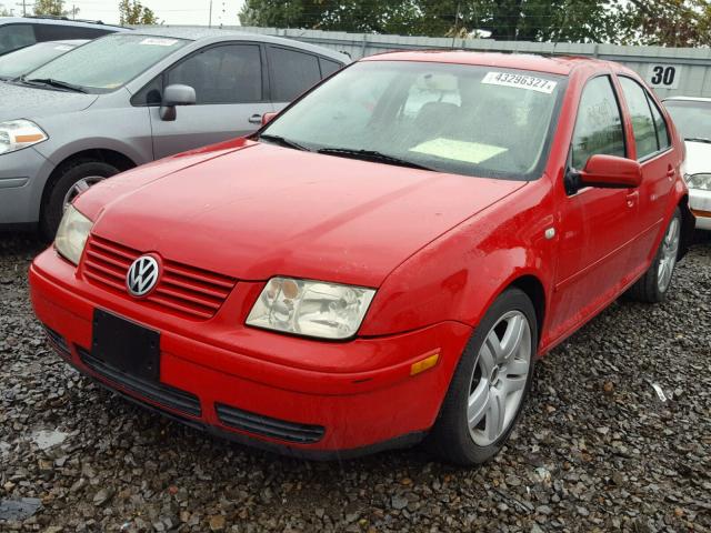 3VWSE69M52M129464 - 2002 VOLKSWAGEN JETTA GLS RED photo 2