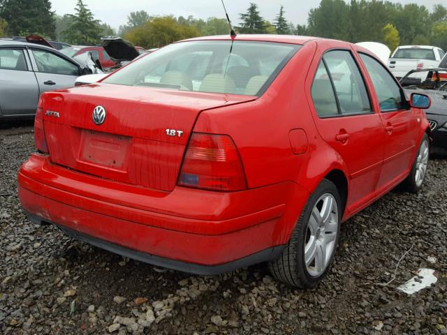 3VWSE69M52M129464 - 2002 VOLKSWAGEN JETTA GLS RED photo 4