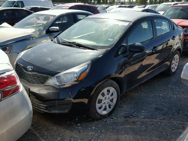 KNADM4A33F6425379 - 2015 KIA RIO LX BLACK photo 2