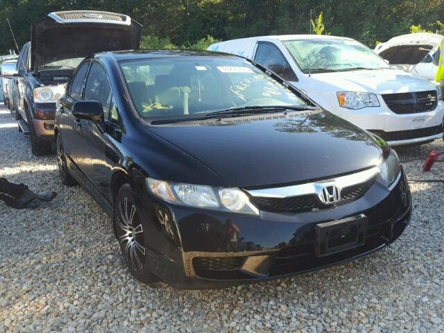 1HGFA16529L028928 - 2009 HONDA CIVIC LX BLACK photo 1