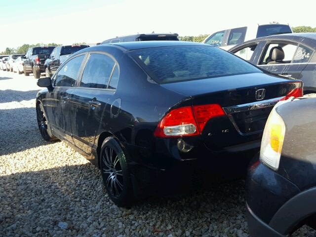 1HGFA16529L028928 - 2009 HONDA CIVIC LX BLACK photo 3