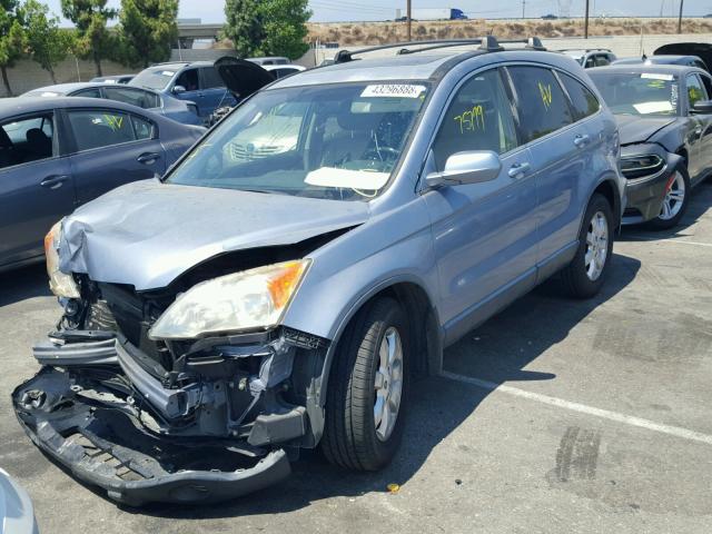 JHLRE38798C018795 - 2008 HONDA CR-V EXL BLUE photo 2