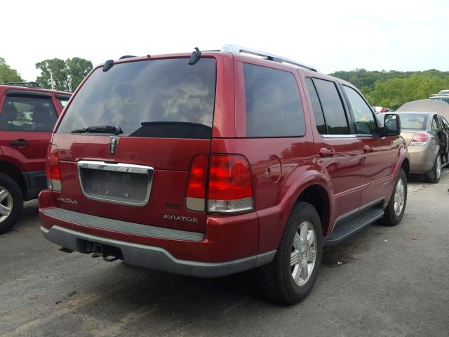 5LMEU78H93ZJ11555 - 2003 LINCOLN AVIATOR MAROON photo 4