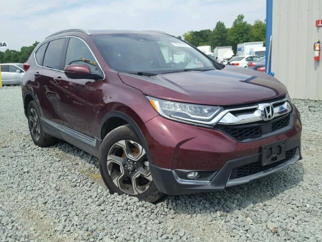 2HKRW2H92HH659734 - 2017 HONDA CR-V TOURI BURGUNDY photo 1