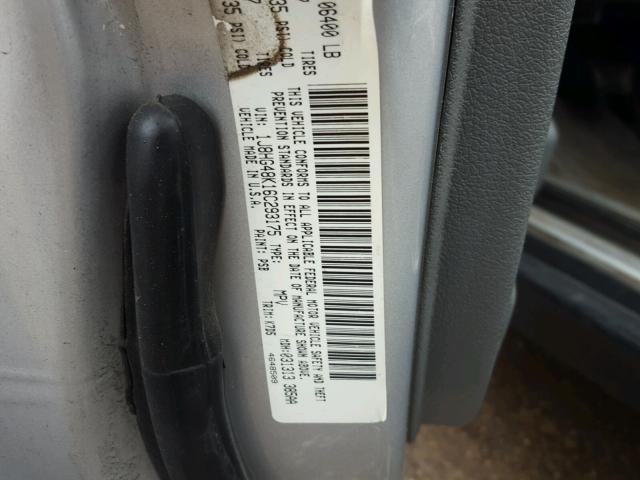 1J8HG48K16C293175 - 2006 JEEP COMMANDER SILVER photo 10