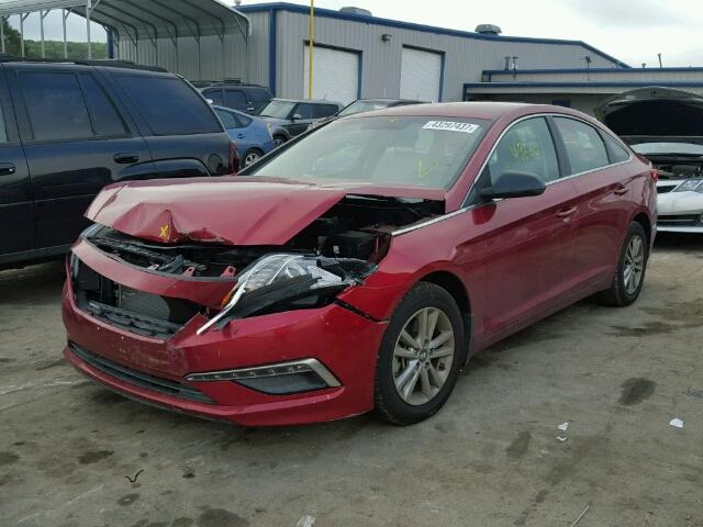 5NPE24AFXFH053777 - 2015 HYUNDAI SONATA SE RED photo 2