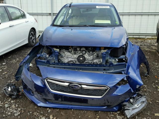 4S3GKAA60H3625526 - 2017 SUBARU IMPREZA BLUE photo 9