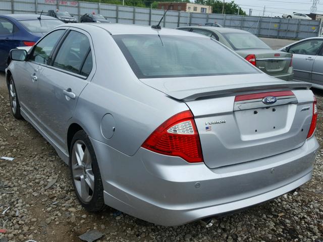 3FAHP0KCXCR223582 - 2012 FORD FUSION SPO SILVER photo 3