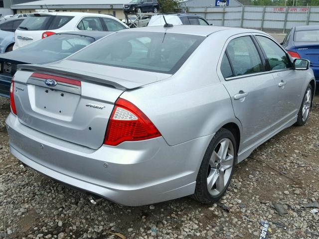 3FAHP0KCXCR223582 - 2012 FORD FUSION SPO SILVER photo 4