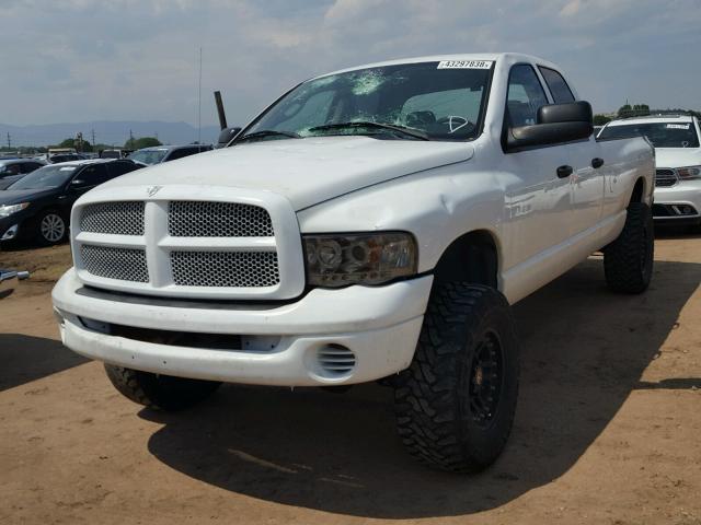 3D7KU28D54G107438 - 2004 DODGE RAM 2500 S WHITE photo 2