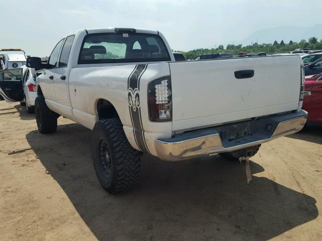 3D7KU28D54G107438 - 2004 DODGE RAM 2500 S WHITE photo 3