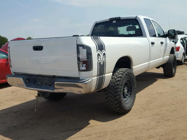3D7KU28D54G107438 - 2004 DODGE RAM 2500 S WHITE photo 4