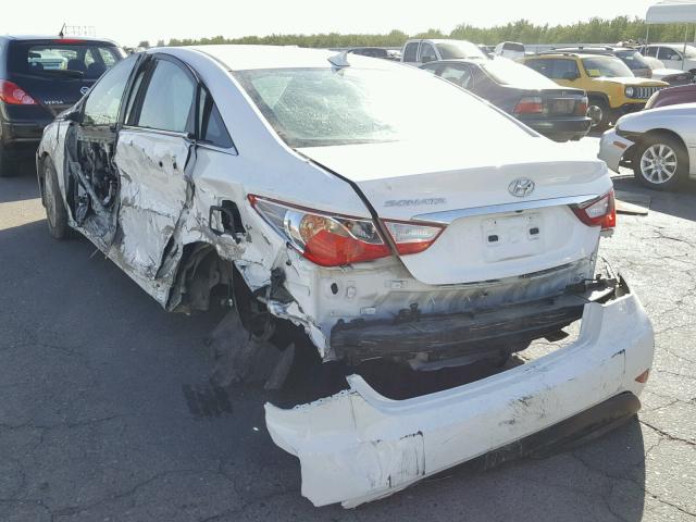 5NPEB4AC8EH909470 - 2014 HYUNDAI SONATA GLS WHITE photo 3