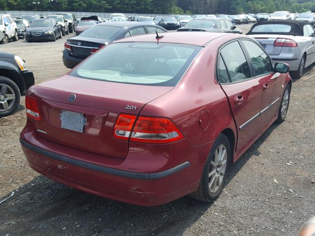 YS3FD49YX71008747 - 2007 SAAB 9-3 2.0T RED photo 4