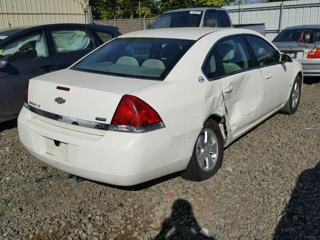 2G1WT55K281311088 - 2008 CHEVROLET IMPALA LT WHITE photo 4