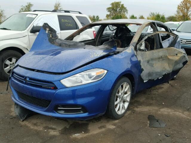 1C3CDFBA4DD709480 - 2013 DODGE DART BLUE photo 2