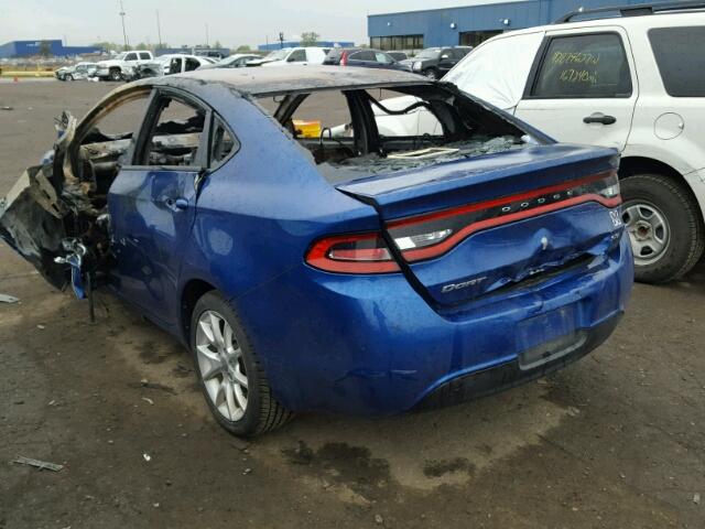 1C3CDFBA4DD709480 - 2013 DODGE DART BLUE photo 3