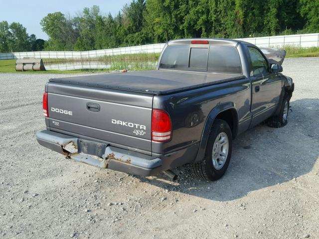 1D7FL16X83S109560 - 2003 DODGE DAKOTA SXT GRAY photo 4