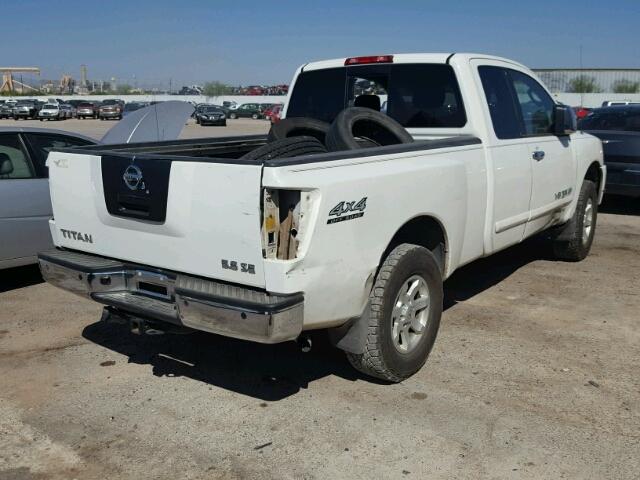 1N6AA06B85N522523 - 2005 NISSAN TITAN XE WHITE photo 4