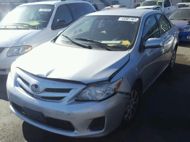 JTDBU4EE9B9162801 - 2011 TOYOTA COROLLA BA SILVER photo 2