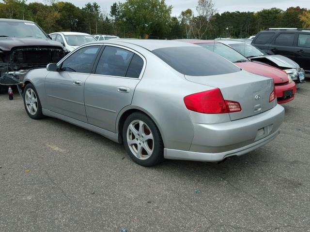 JNKCV51E63M019797 - 2003 INFINITI G35 SILVER photo 3