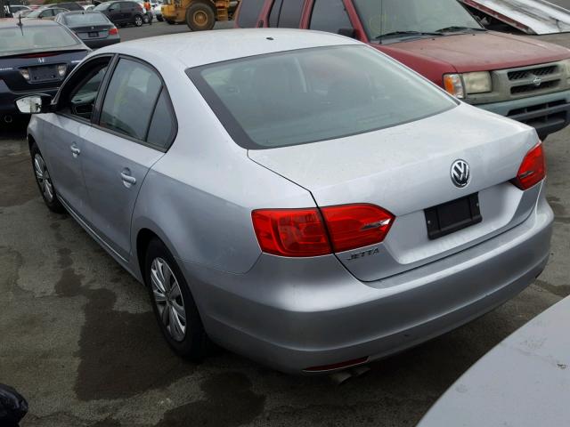3VW2K7AJ4EM234405 - 2014 VOLKSWAGEN JETTA BASE Արծաթագույն լուսանկար 3