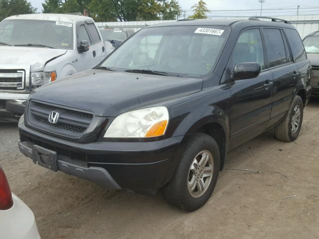 2HKYF18713H532860 - 2003 HONDA PILOT EXL BLACK photo 2