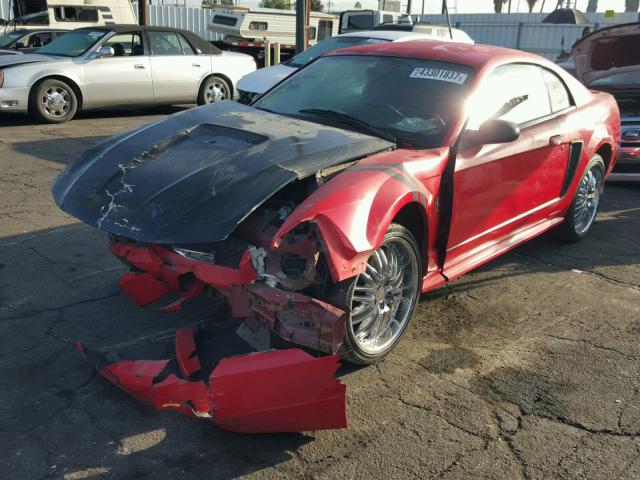 1FAFP40431F117236 - 2001 FORD MUSTANG RED photo 2