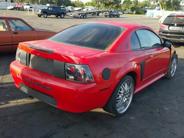 1FAFP40431F117236 - 2001 FORD MUSTANG RED photo 4