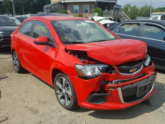 1G1JF5SB9J4135849 - 2018 CHEVROLET SONIC PREM RED photo 1