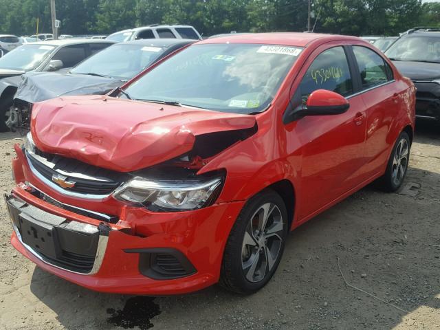 1G1JF5SB9J4135849 - 2018 CHEVROLET SONIC PREM RED photo 2