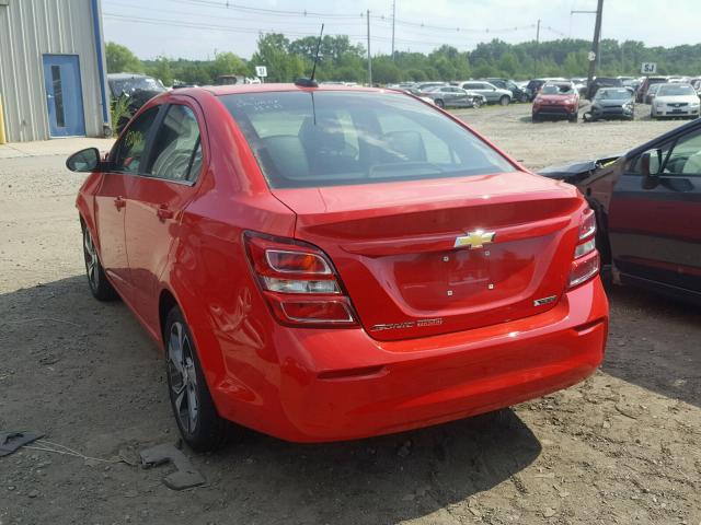 1G1JF5SB9J4135849 - 2018 CHEVROLET SONIC PREM RED photo 3