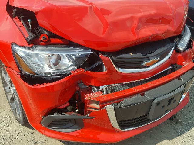 1G1JF5SB9J4135849 - 2018 CHEVROLET SONIC PREM RED photo 9