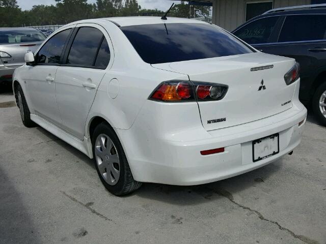 JA32U2FU4DU016749 - 2013 MITSUBISHI LANCER ES/ WHITE photo 3