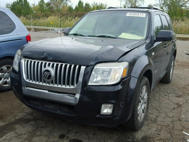 4M2CU87148KJ42912 - 2008 MERCURY MARINER BLACK photo 2