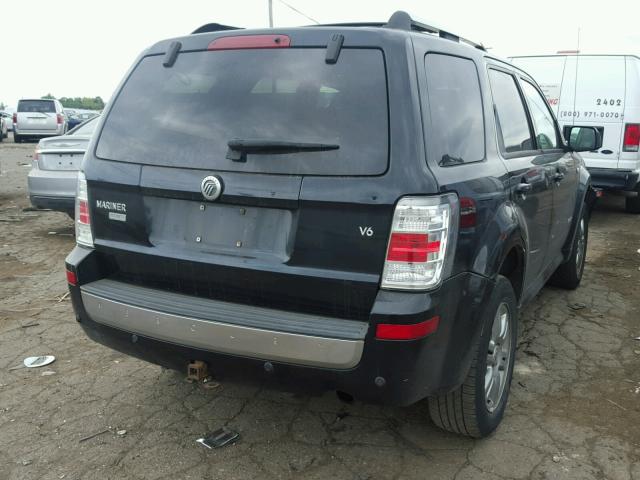 4M2CU87148KJ42912 - 2008 MERCURY MARINER BLACK photo 4