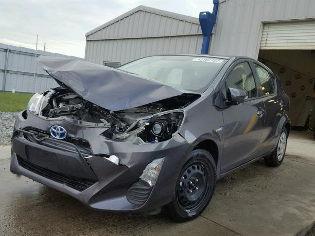 JTDKDTB34G1133368 - 2016 TOYOTA PRIUS C GRAY photo 2