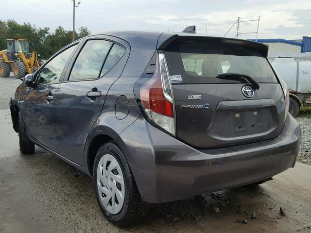 JTDKDTB34G1133368 - 2016 TOYOTA PRIUS C GRAY photo 3