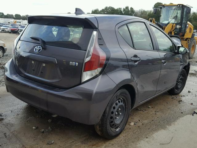 JTDKDTB34G1133368 - 2016 TOYOTA PRIUS C GRAY photo 4