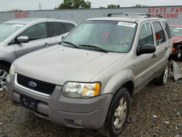 1FMYU03181KB90434 - 2001 FORD ESCAPE XLT TAN photo 2