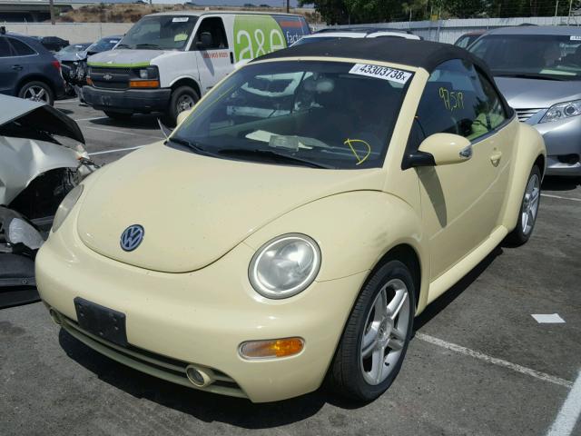 3VWCD31Y45M308362 - 2005 VOLKSWAGEN NEW BEETLE ყვითელი ფოტო 2