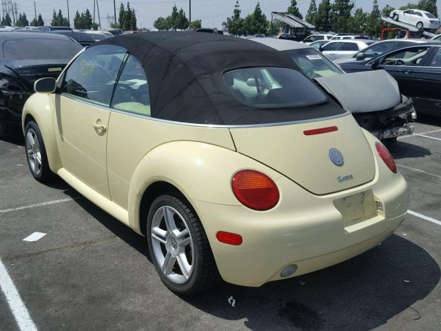 3VWCD31Y45M308362 - 2005 VOLKSWAGEN NEW BEETLE ყვითელი ფოტო 3