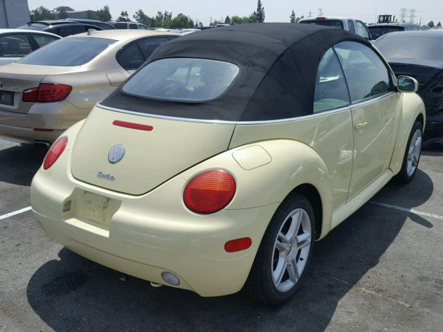 3VWCD31Y45M308362 - 2005 VOLKSWAGEN NEW BEETLE ყვითელი ფოტო 4