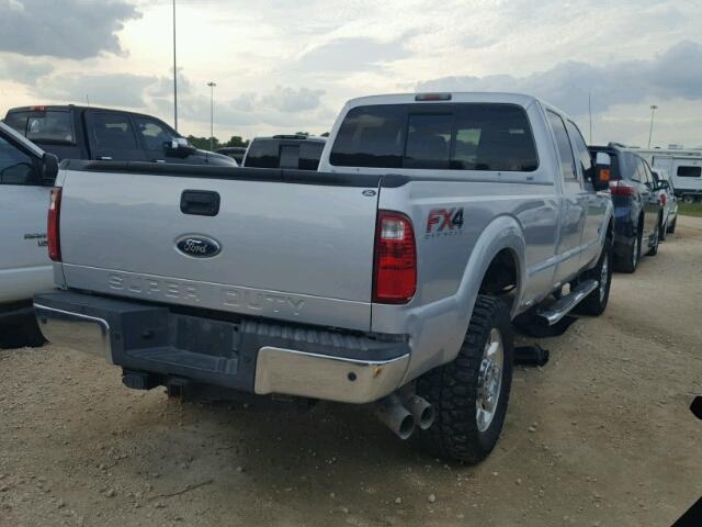 1FT8W3BT4CEA86768 - 2012 FORD F350 SILVER photo 4