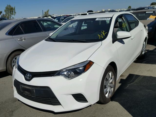 5YFBURHE2EP176451 - 2014 TOYOTA COROLLA L WHITE photo 2