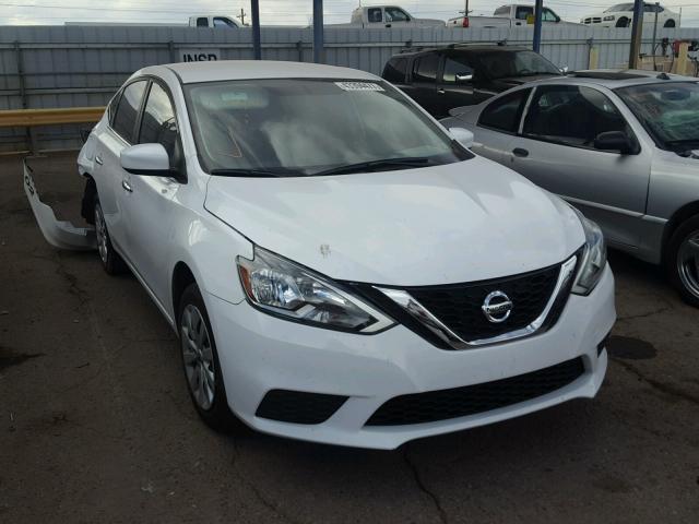 3N1AB7AP4HY252695 - 2017 NISSAN SENTRA S WHITE photo 1